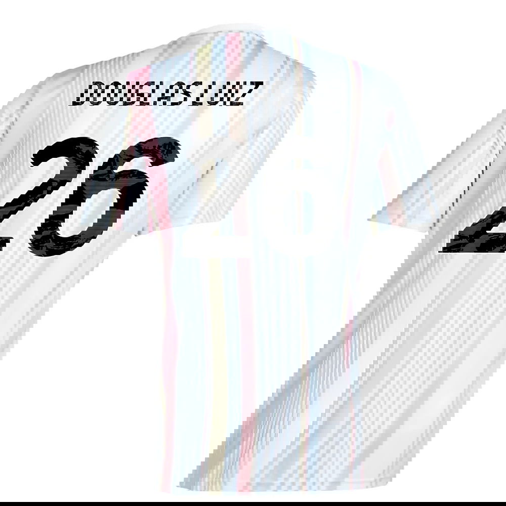2025-2026 Juventus Pre-Match Shirt (White) (Douglas Luiz 26)