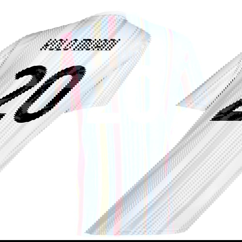 2025-2026 Juventus Pre-Match Shirt (White) (Kolo Muani 20)