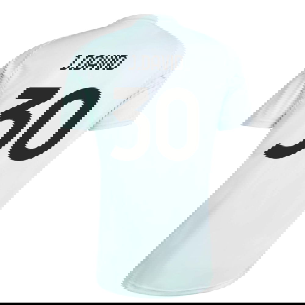 2025-2026 Juventus Training Jersey (Semi Flash Aqua) (J.David 30)