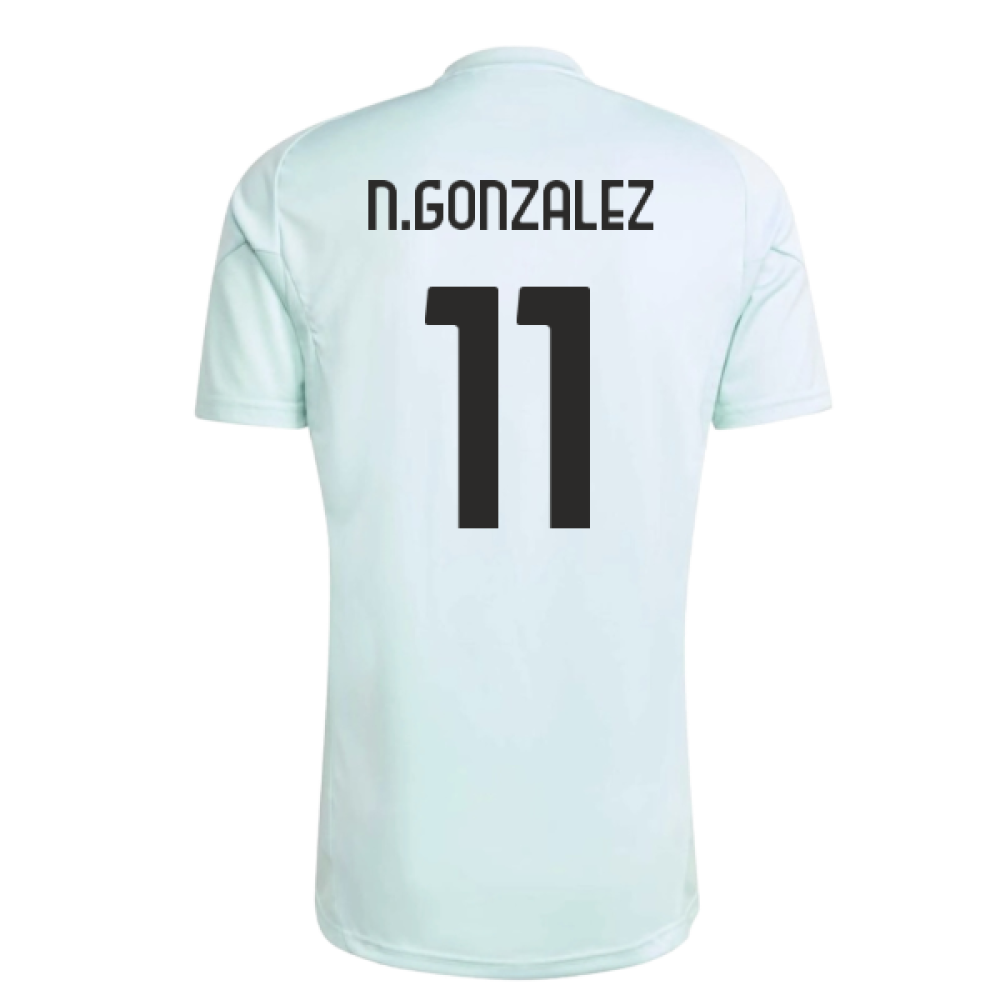 2025-2026 Juventus Training Jersey (Semi Flash Aqua) (N.Gonzalez 11)