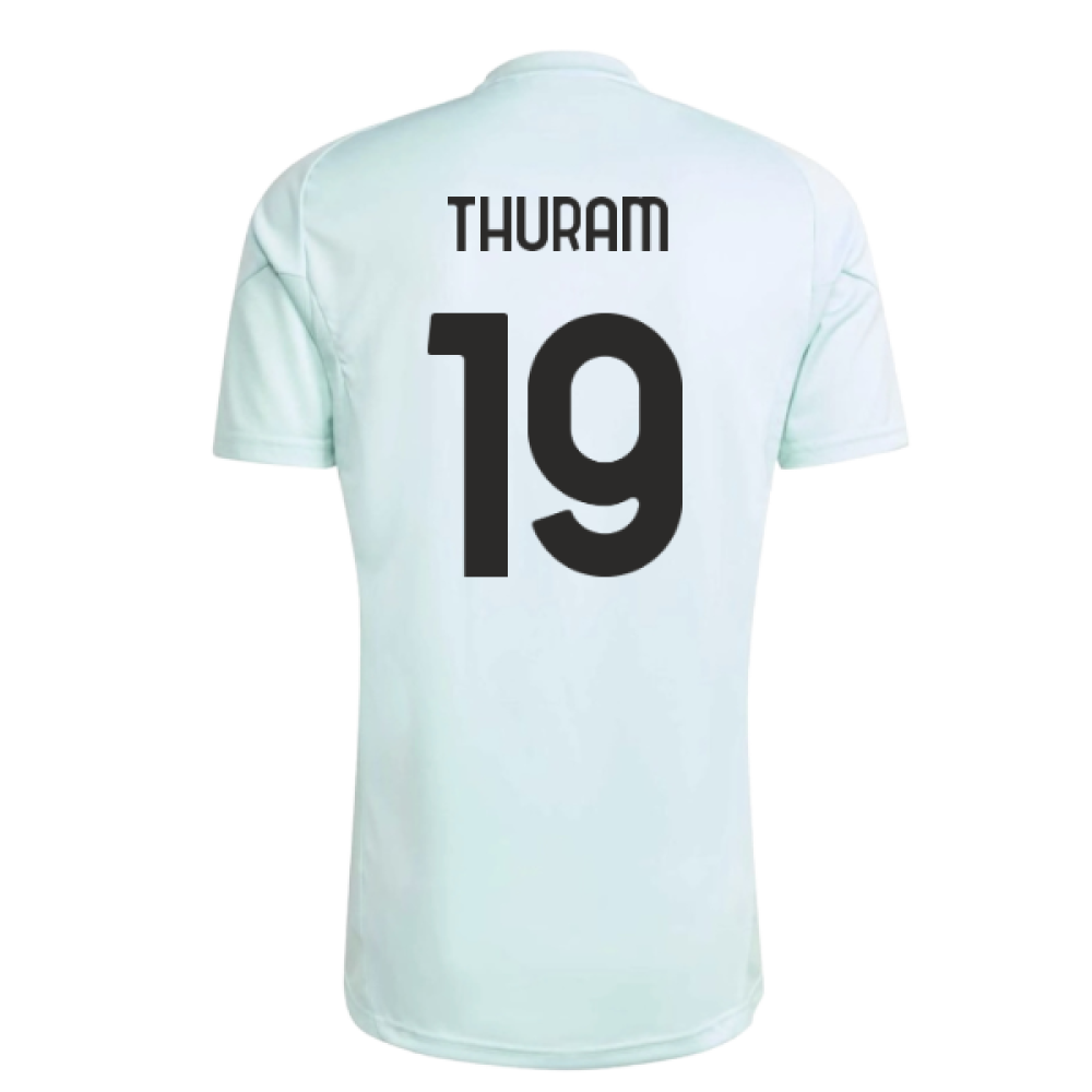 2025-2026 Juventus Training Jersey (Semi Flash Aqua) (Thuram 19)