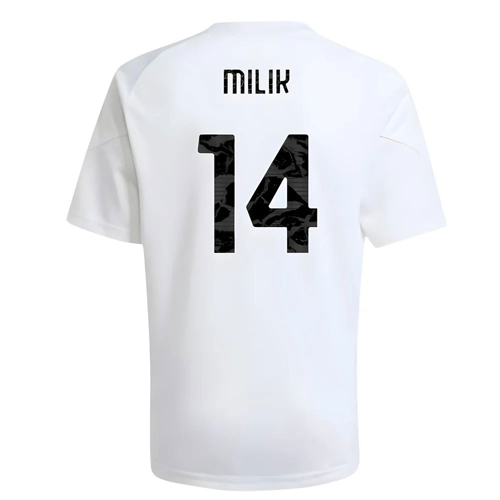2025-2026 Juventus Training Shirt (White) - Kids (Milik 14)