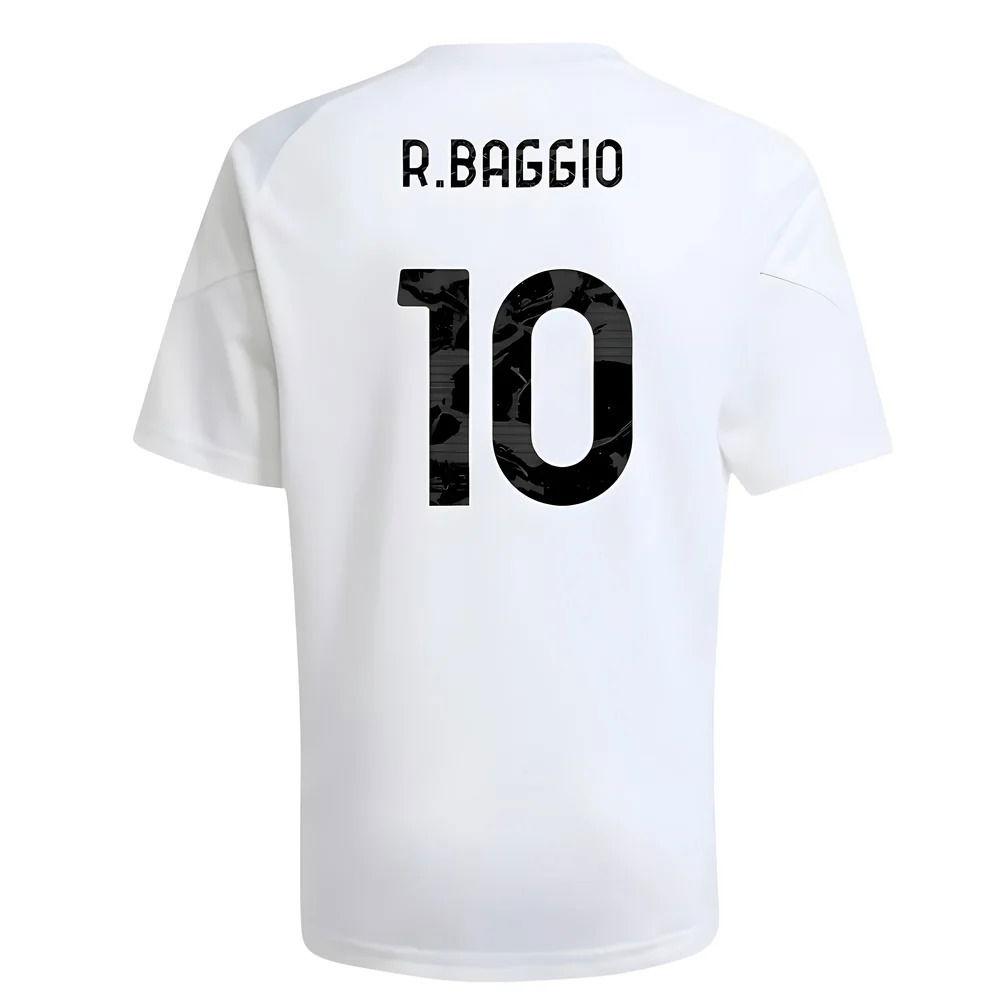 2025-2026 Juventus Training Shirt (White) - Kids (R.Baggio 10)