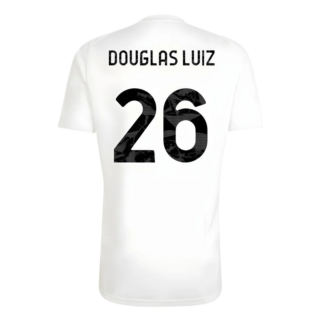 2025-2026 Juventus Training Tee (White) (Douglas Luiz 26)