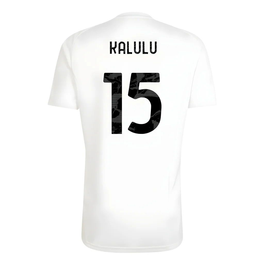 2025-2026 Juventus Training Tee (White) (Kalulu 15)