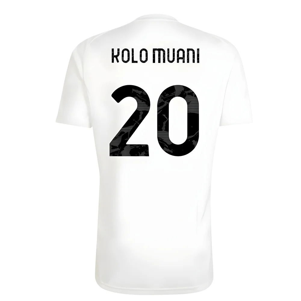 2025-2026 Juventus Training Tee (White) (Kolo Muani 20)