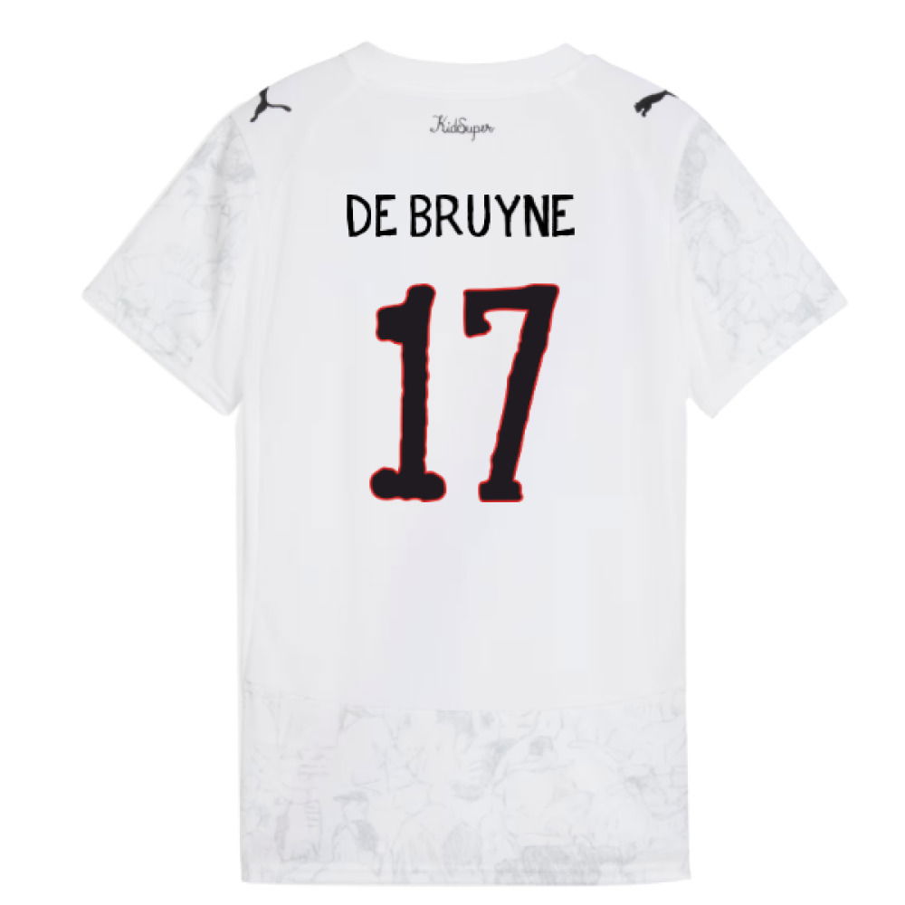 2025-2026 KIDSUPER x Manchester City CWC Shirt (White) - Womens (De Bruyne 17)