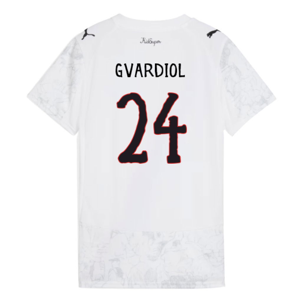 2025-2026 KIDSUPER x Manchester City CWC Shirt (White) - Womens (Gvardiol 24)
