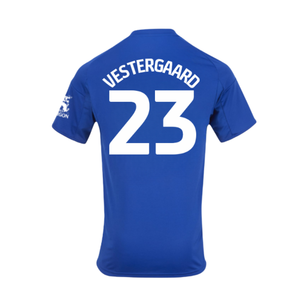 2025-2026 Leicester City Home Shirt - Kids (Vestergaard 23)