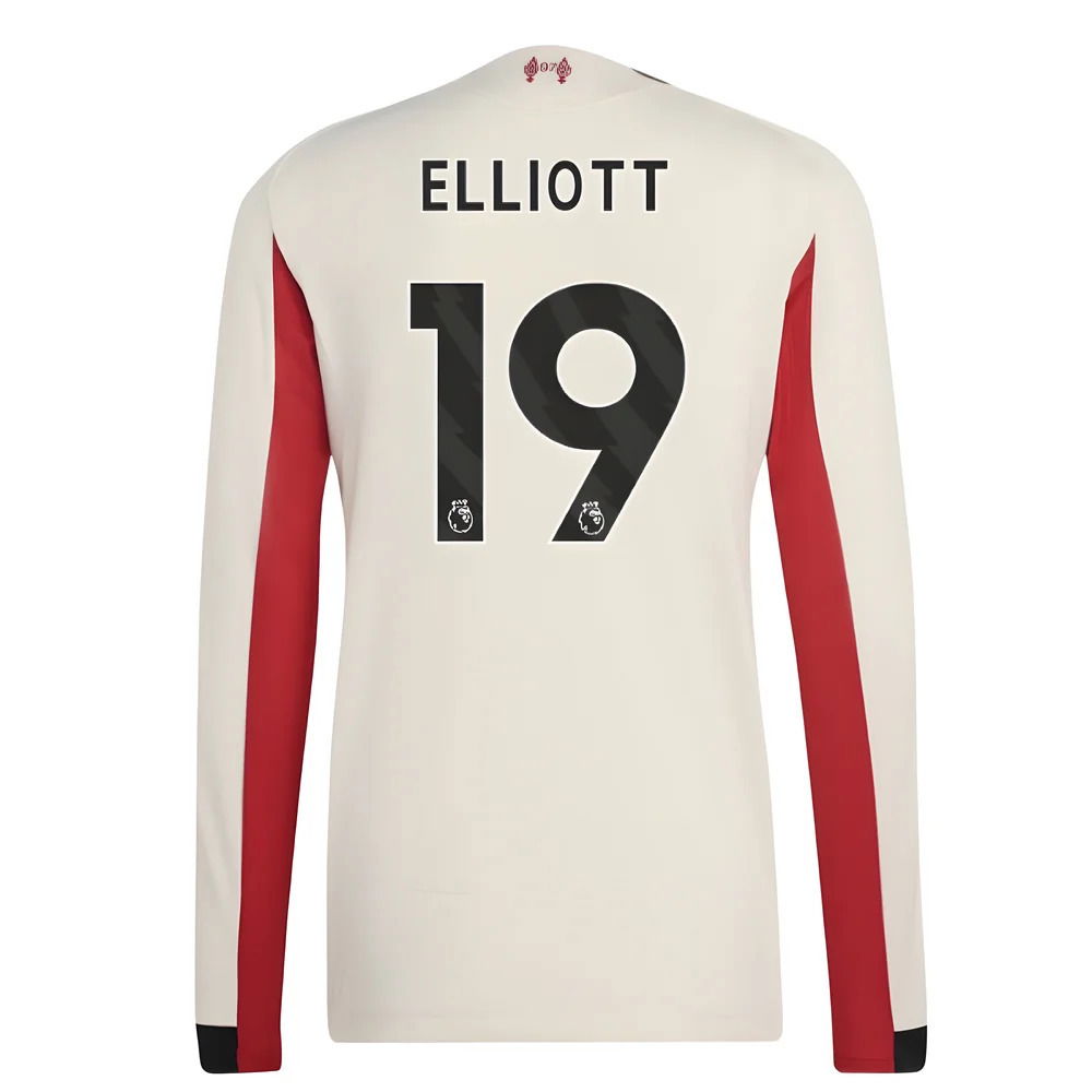 2025-2026 Liverpool Authentic Long Sleeve Away Shirt (Elliott 19)