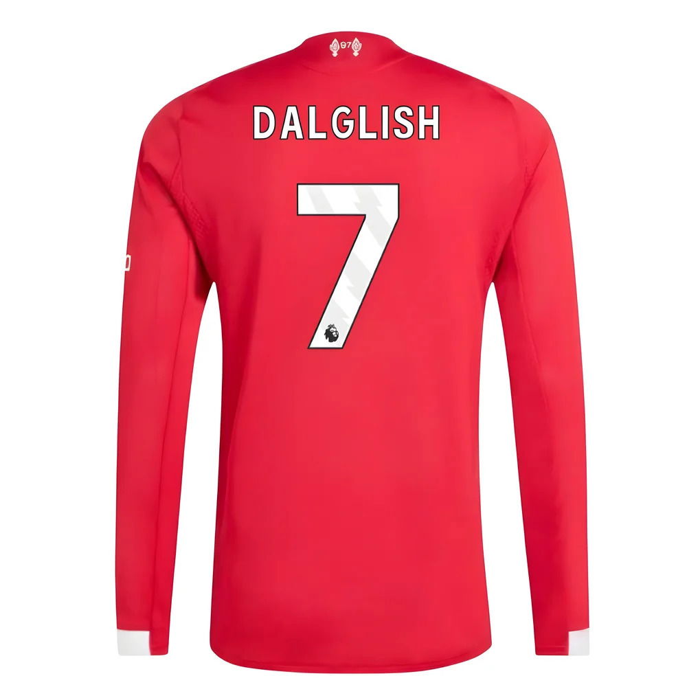 2025-2026 Liverpool Authentic Long Sleeve Home Shirt (Dalglish 7)