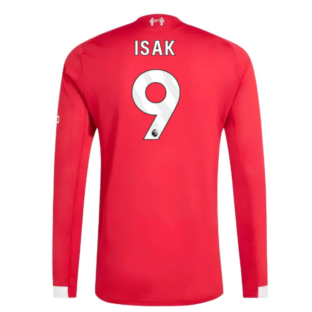2025-2026 Liverpool Authentic Long Sleeve Home Shirt (Isak 9)