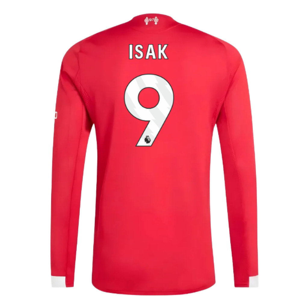 2025-2026 Liverpool Authentic Long Sleeve Home Shirt (Isak 9)