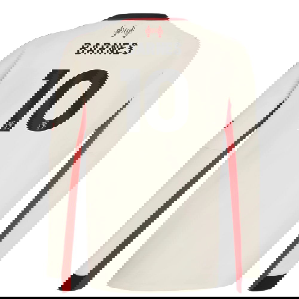 2025-2026 Liverpool Away Long Sleeve Shirt (Kids) (Barnes 10)