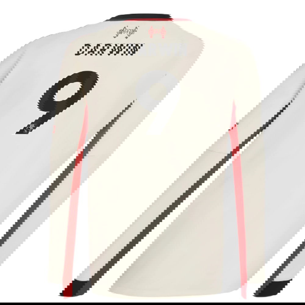 2025-2026 Liverpool Away Long Sleeve Shirt (Kids) (Darwin 9)