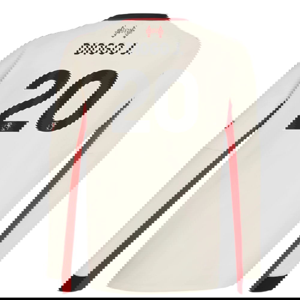 2025-2026 Liverpool Away Long Sleeve Shirt (Kids) (Diogo J. 20)