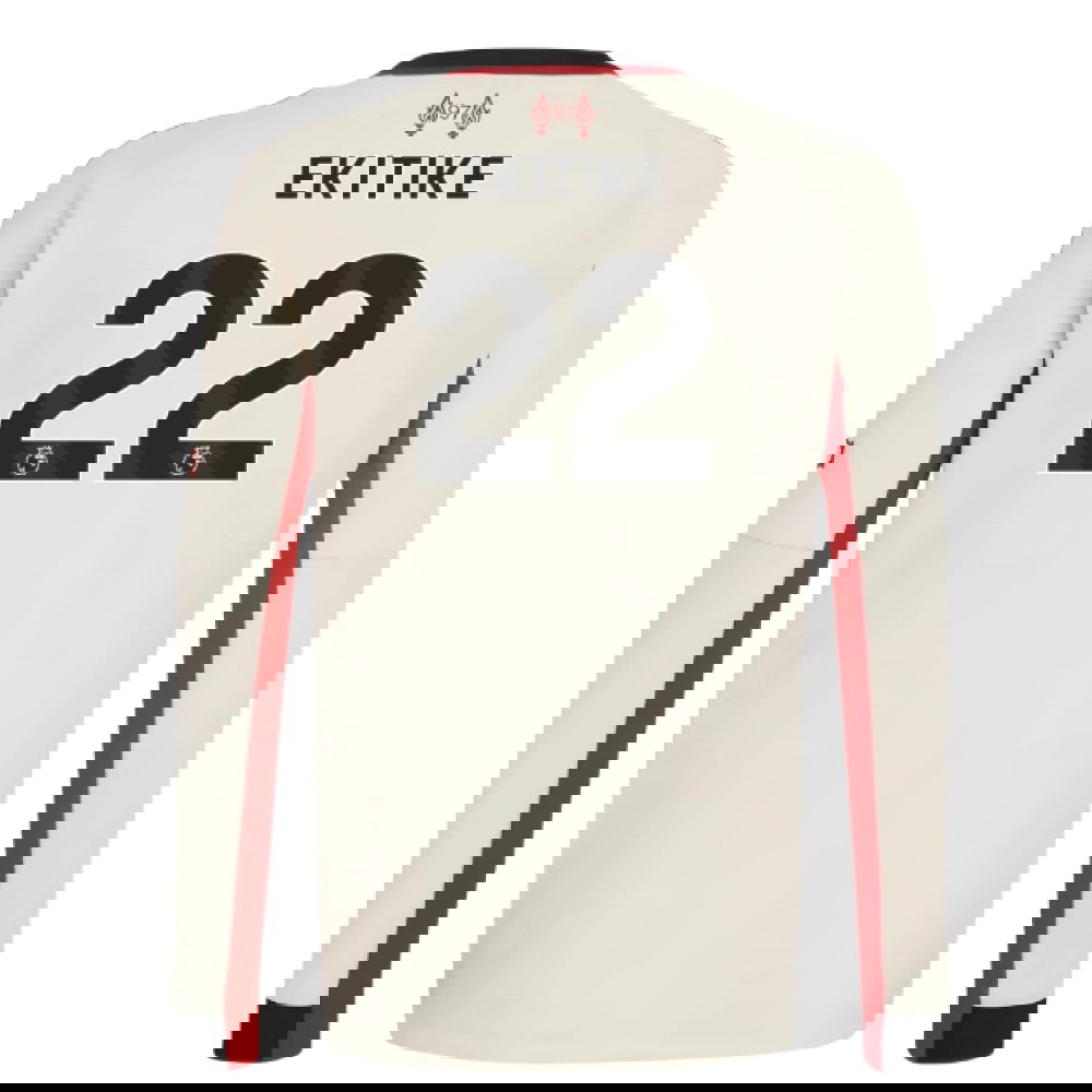 2025-2026 Liverpool Away Long Sleeve Shirt (Kids) (Ekitike 22)