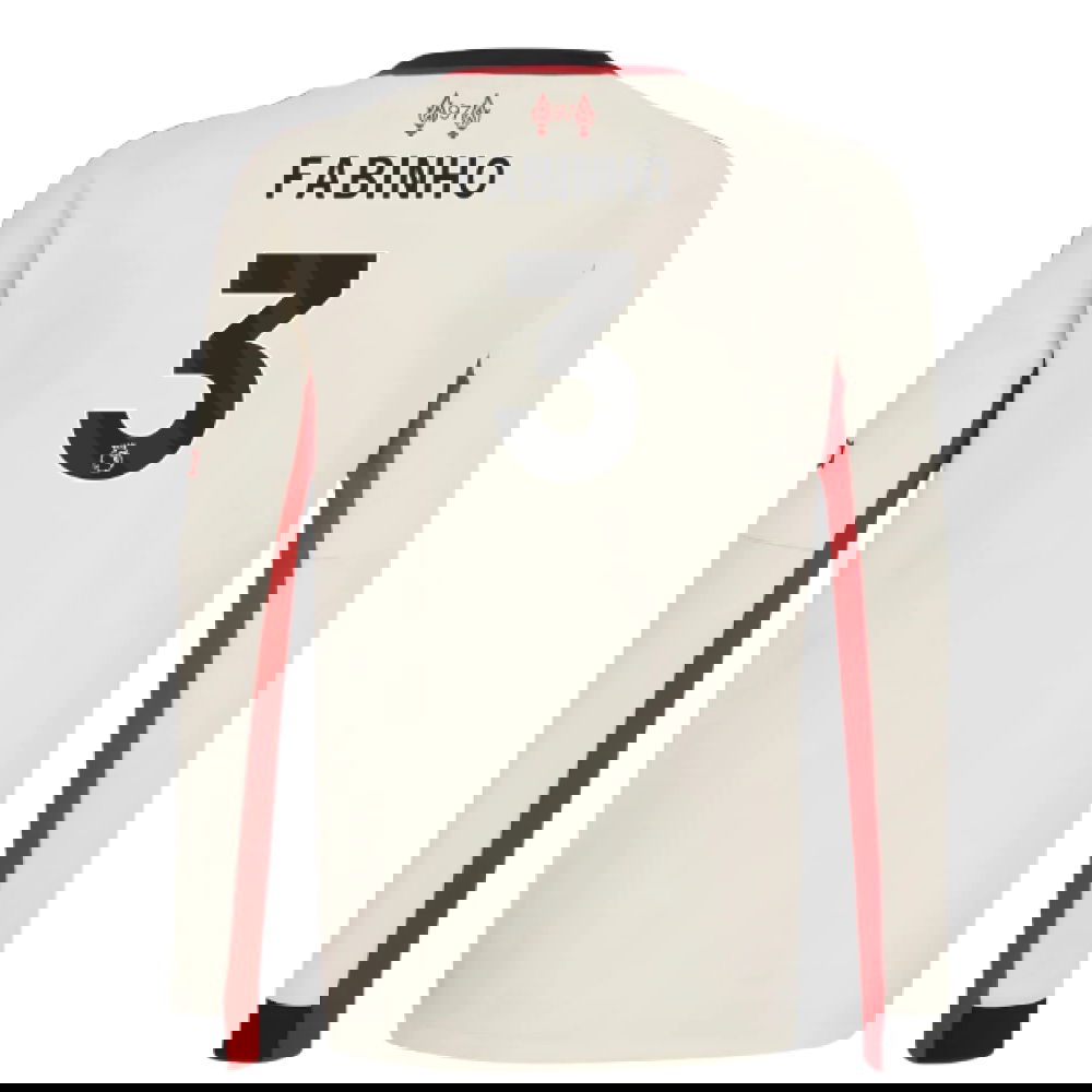 2025-2026 Liverpool Away Long Sleeve Shirt (Kids) (Fabinho 3)