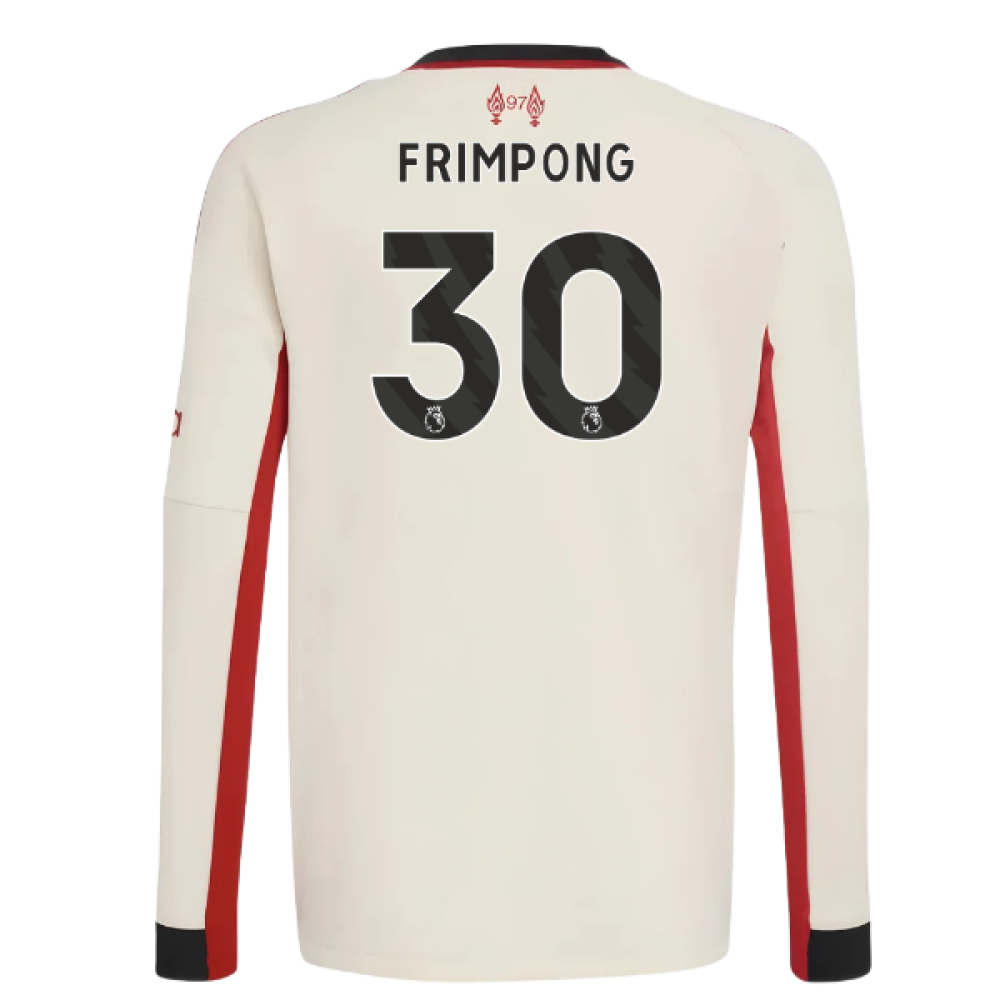 2025-2026 Liverpool Away Long Sleeve Shirt (Kids) (Frimpong 30)