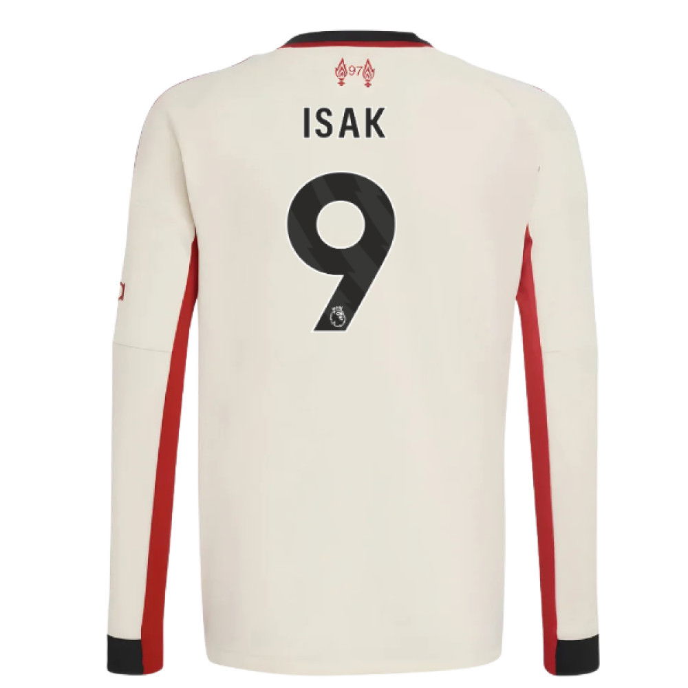 2025-2026 Liverpool Away Long Sleeve Shirt (Kids) (Isak 9)