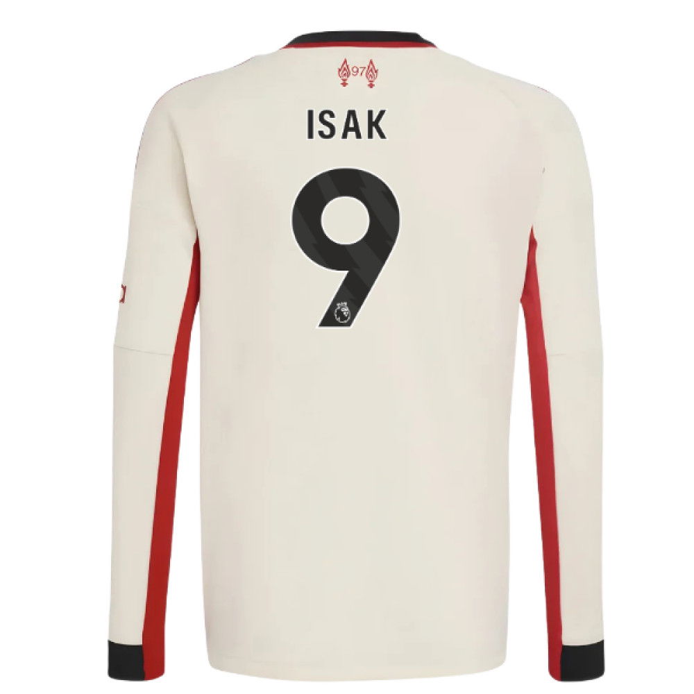2025-2026 Liverpool Away Long Sleeve Shirt (Kids) (Isak 9)