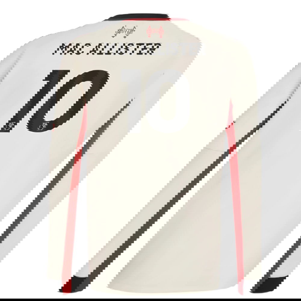 2025-2026 Liverpool Away Long Sleeve Shirt (Kids) (Mac Allister 10)