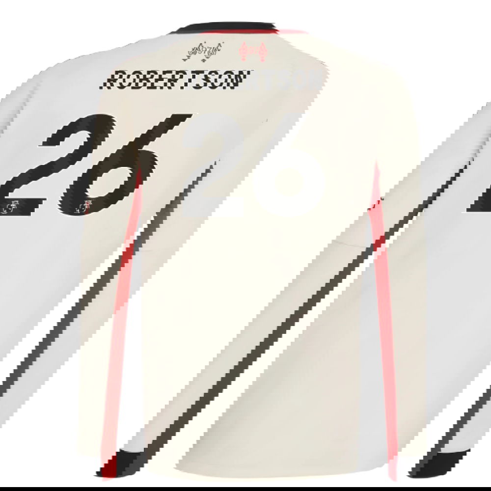 2025-2026 Liverpool Away Long Sleeve Shirt (Kids) (Robertson 26)