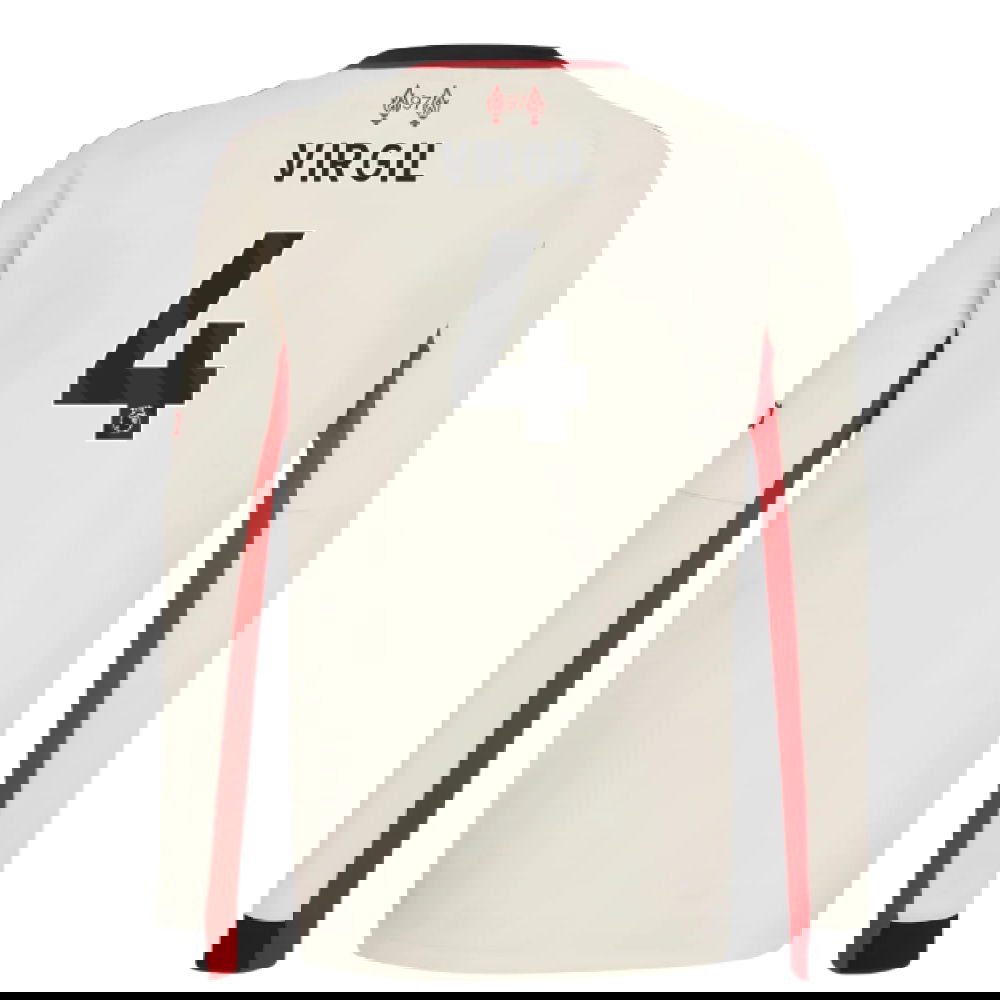 2025-2026 Liverpool Away Long Sleeve Shirt (Kids) (Virgil 4)