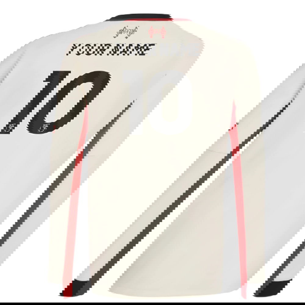 2025-2026 Liverpool Away Long Sleeve Shirt (Kids) (Your Name)