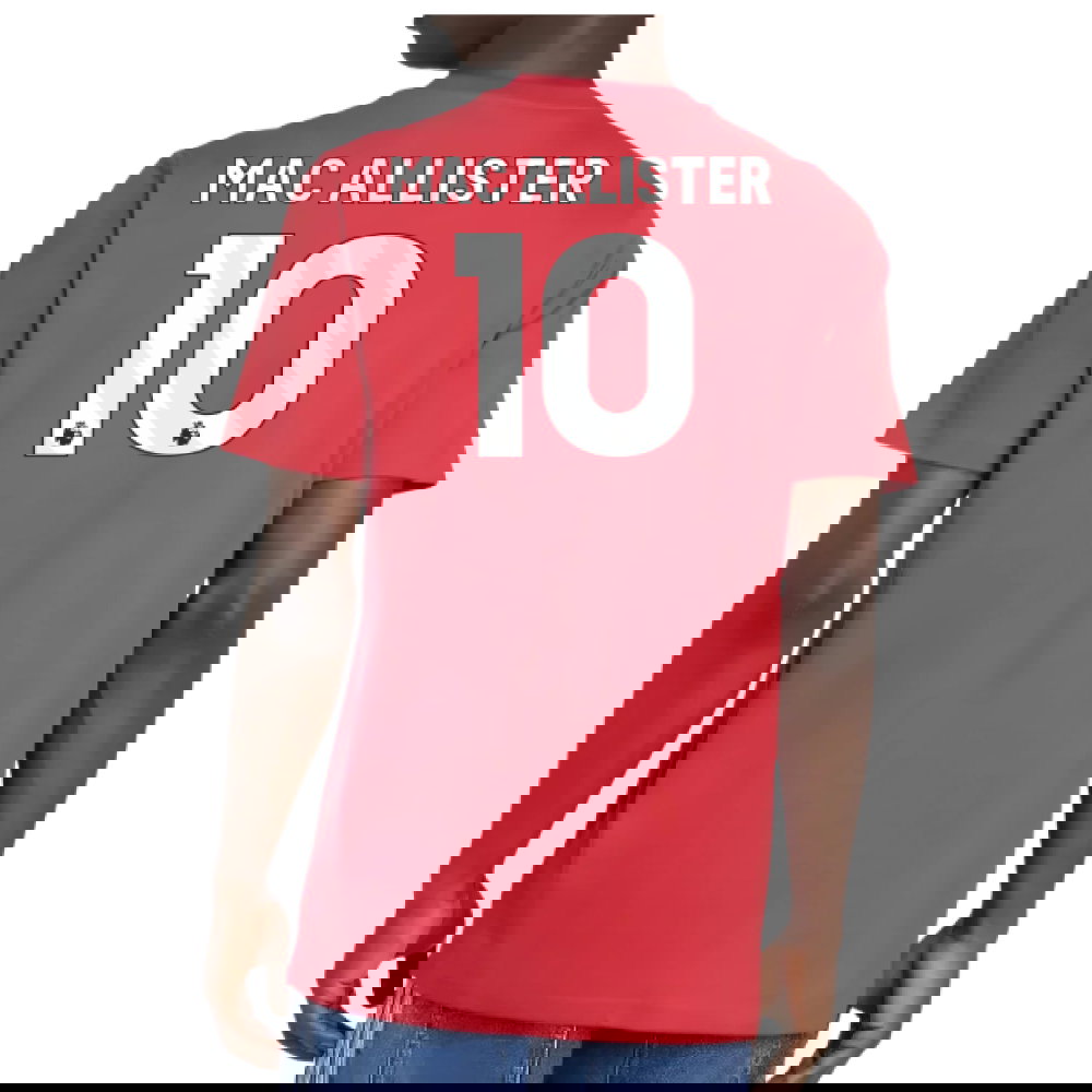 2025-2026 Liverpool DNA Graphic Tee (Red) (Mac Allister 10)
