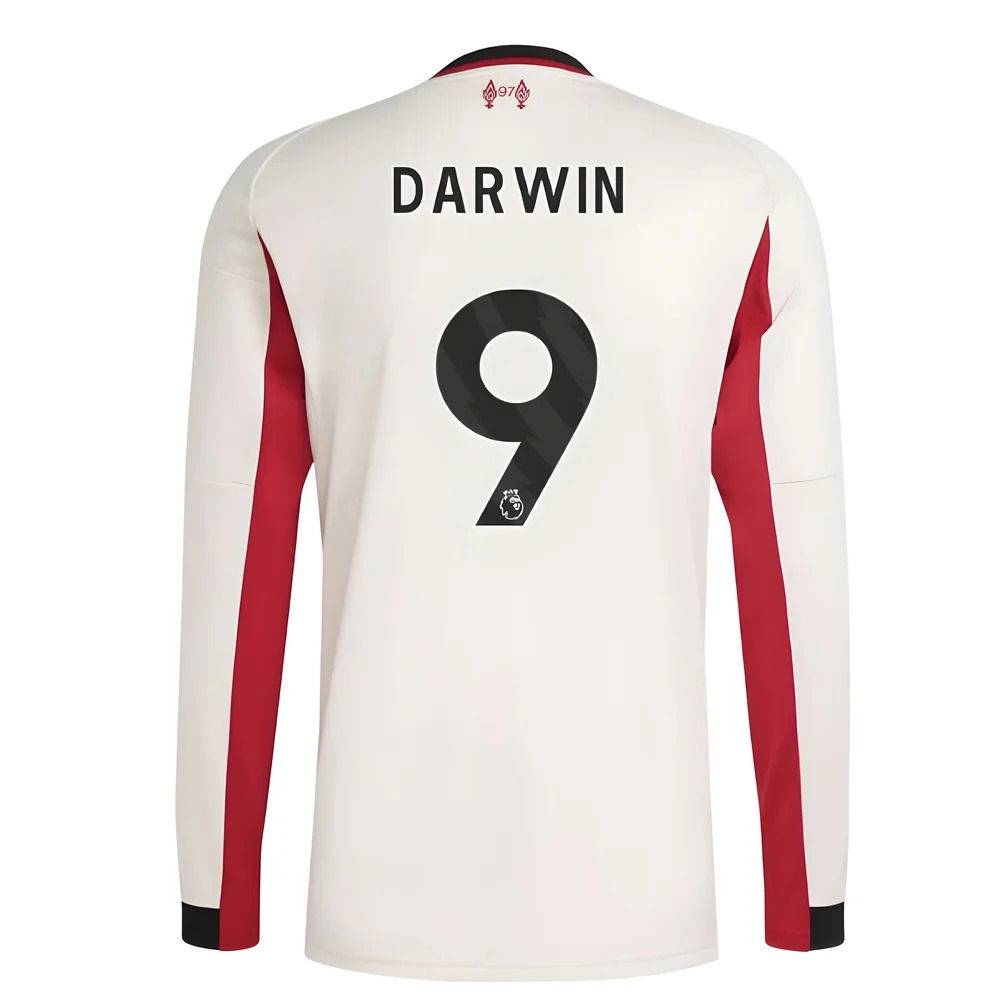 2025-2026 Liverpool Long Sleeve Away Shirt (Darwin 9)