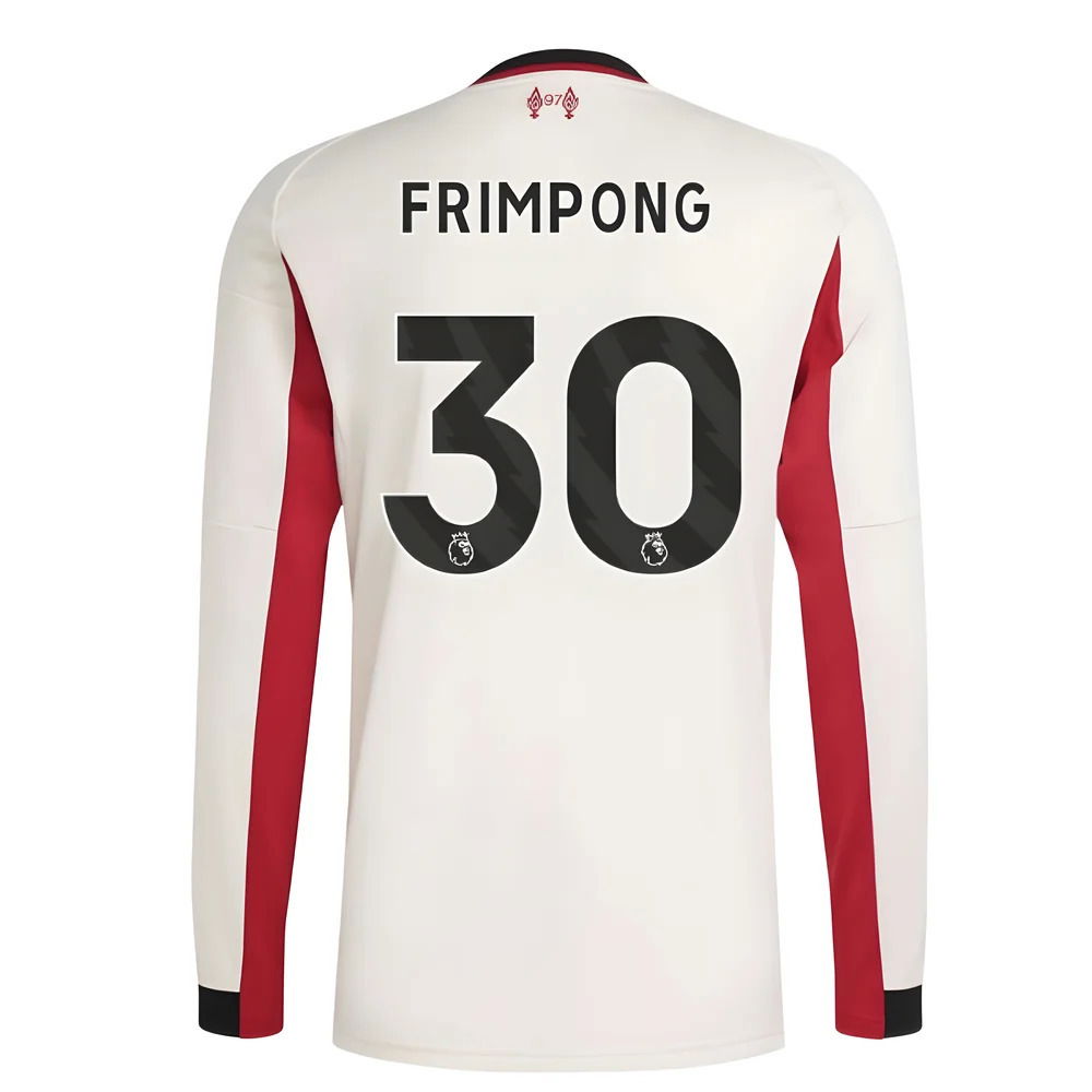 2025-2026 Liverpool Long Sleeve Away Shirt (Frimpong 30)
