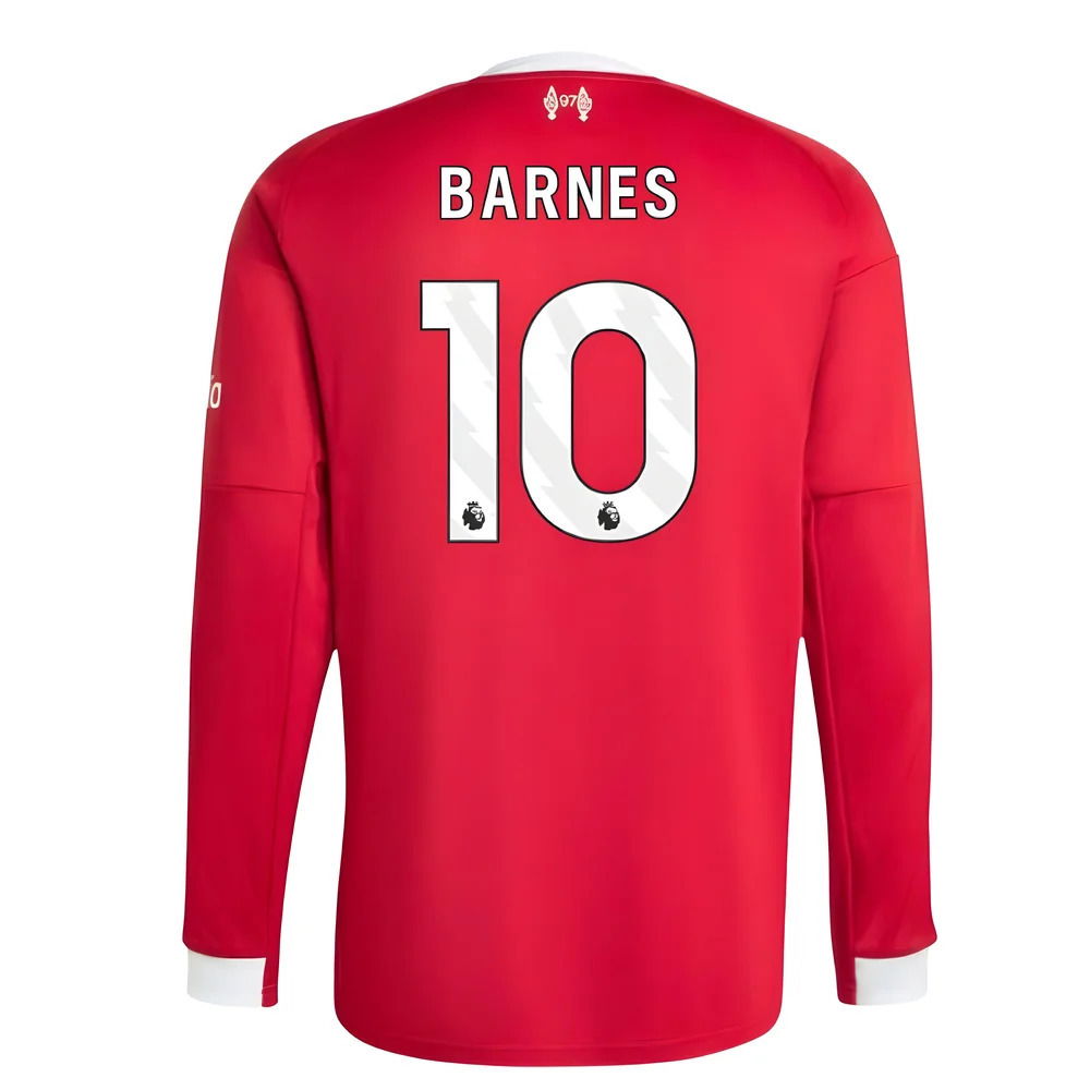 2025-2026 Liverpool Long Sleeve Home Shirt (Barnes 10)