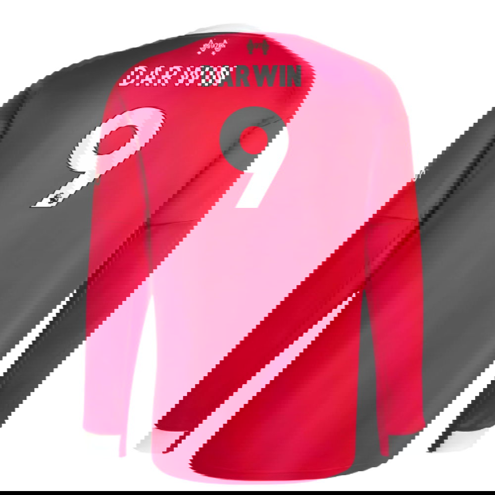 2025-2026 Liverpool Long Sleeve Home Shirt (Darwin 9)
