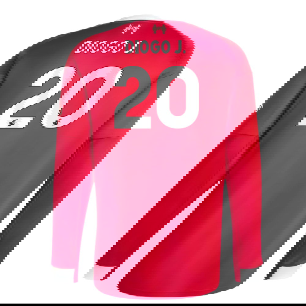 2025-2026 Liverpool Long Sleeve Home Shirt (Diogo J. 20)