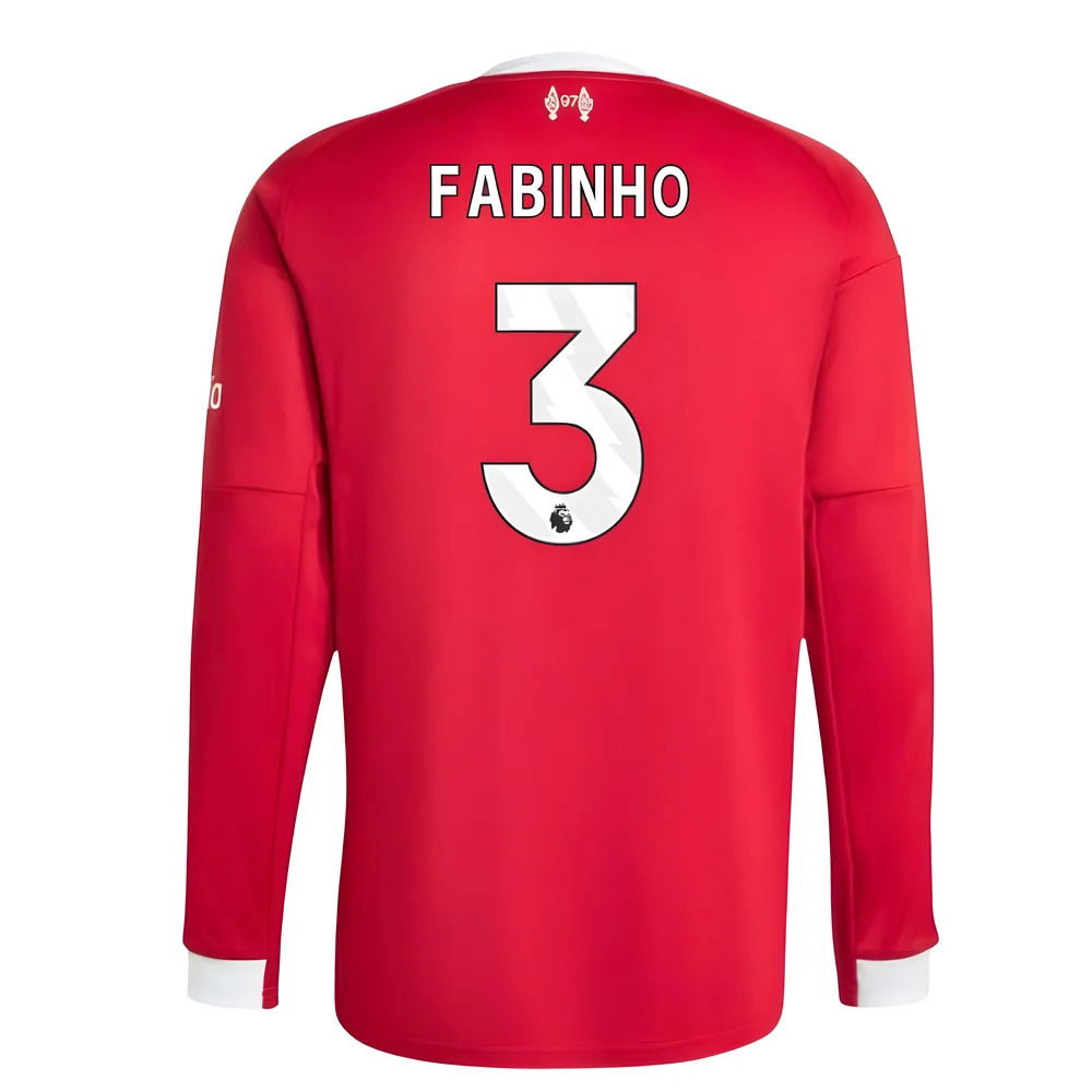 2025-2026 Liverpool Long Sleeve Home Shirt (Fabinho 3)