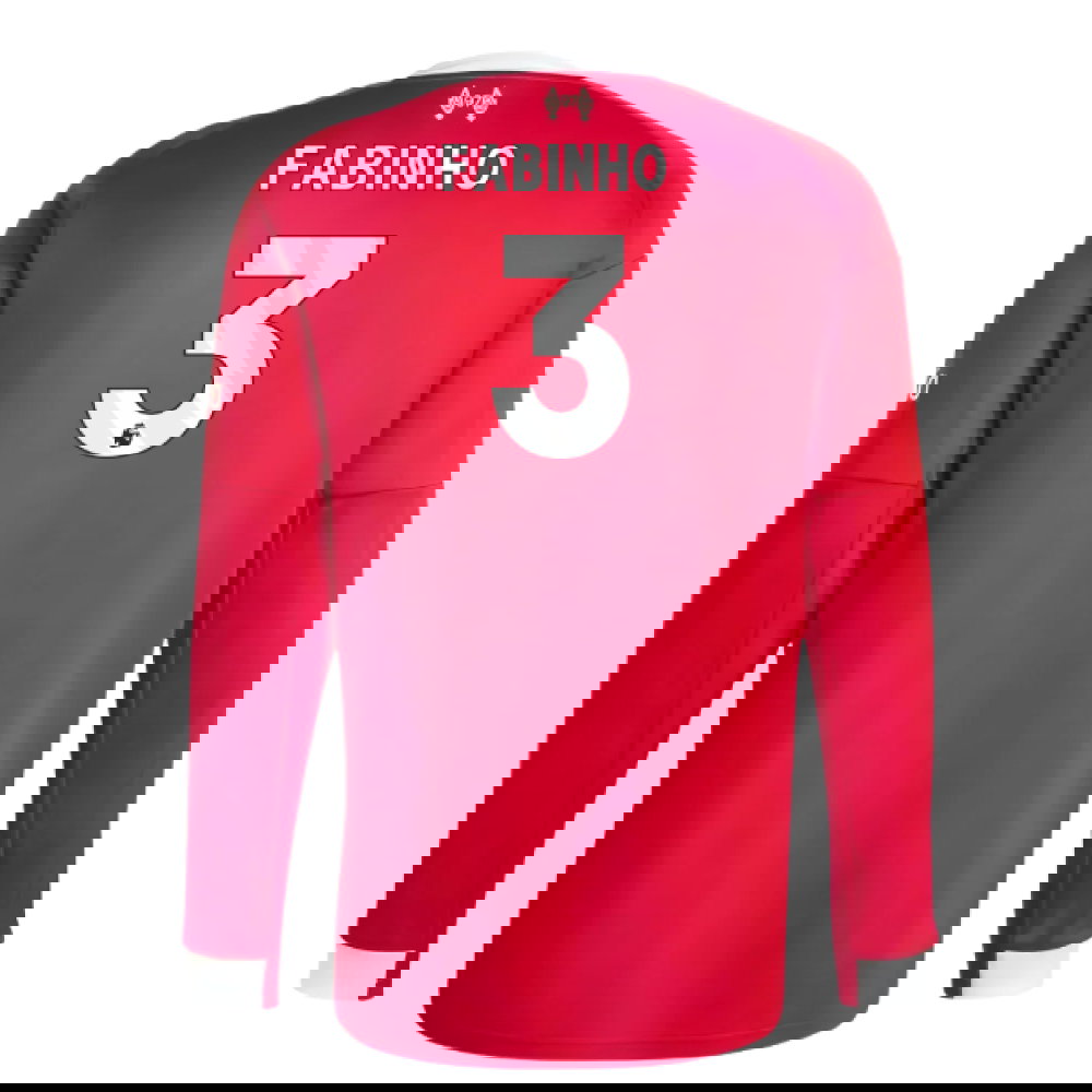 2025-2026 Liverpool Long Sleeve Home Shirt (Fabinho 3)