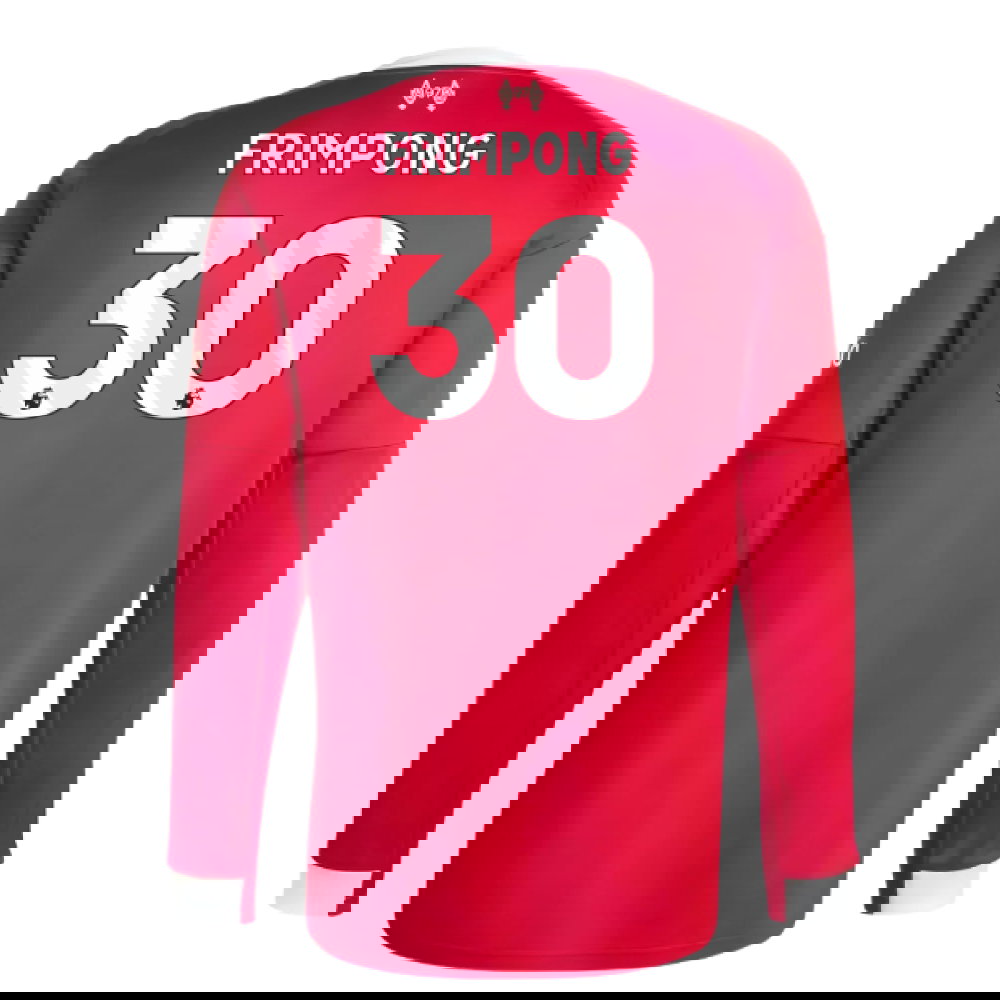 2025-2026 Liverpool Long Sleeve Home Shirt (Frimpong 30)