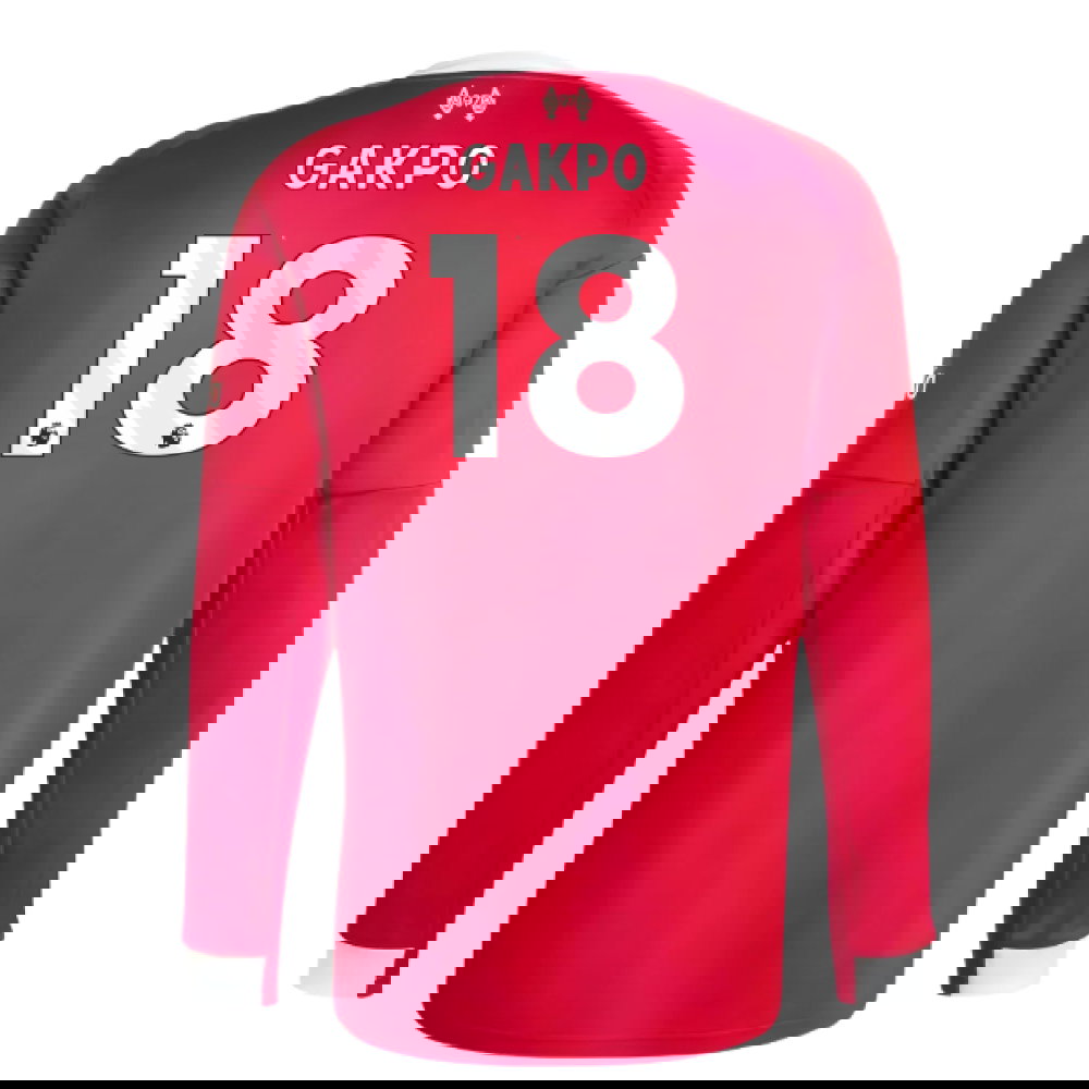 2025-2026 Liverpool Long Sleeve Home Shirt (Gakpo 18)