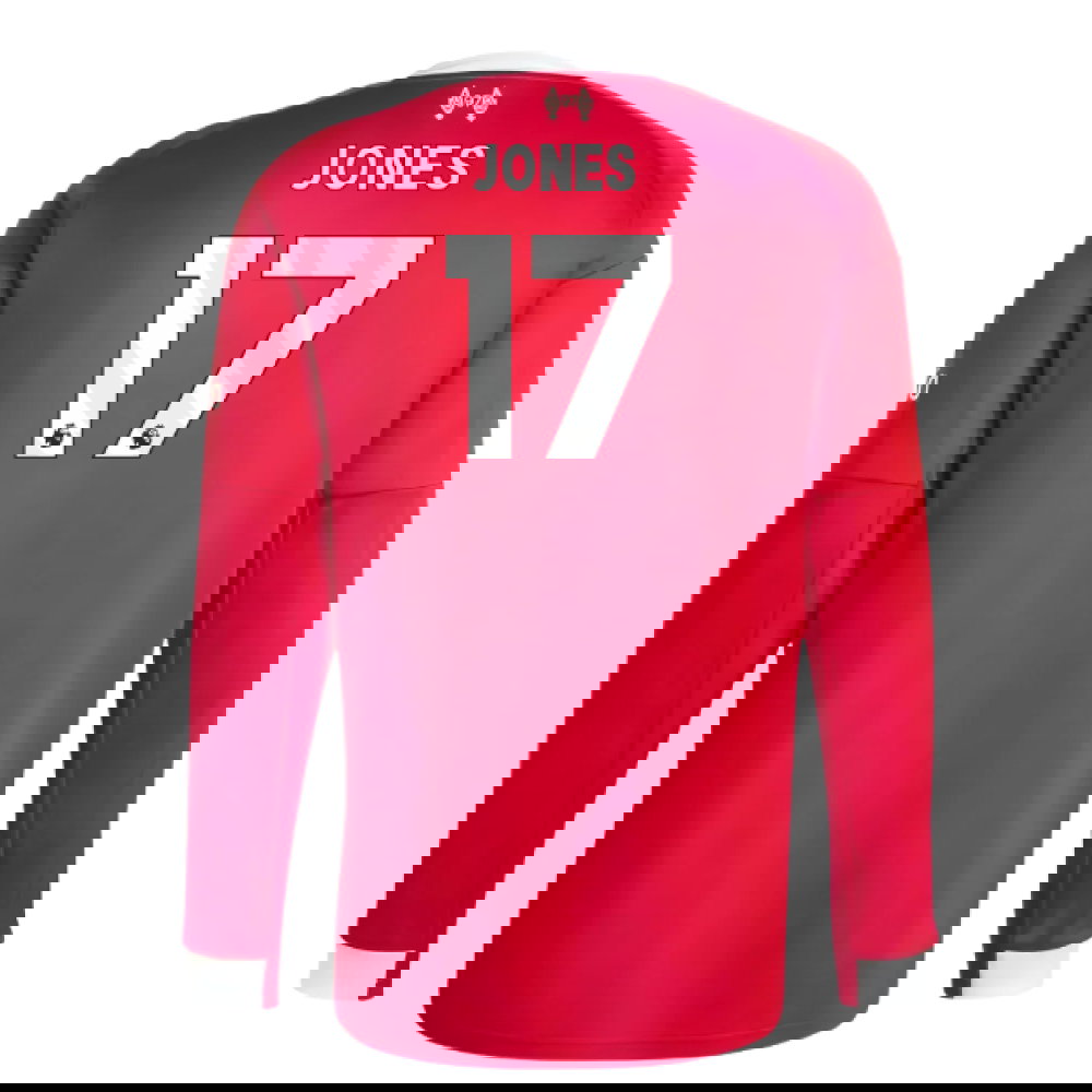 2025-2026 Liverpool Long Sleeve Home Shirt (Jones 17)