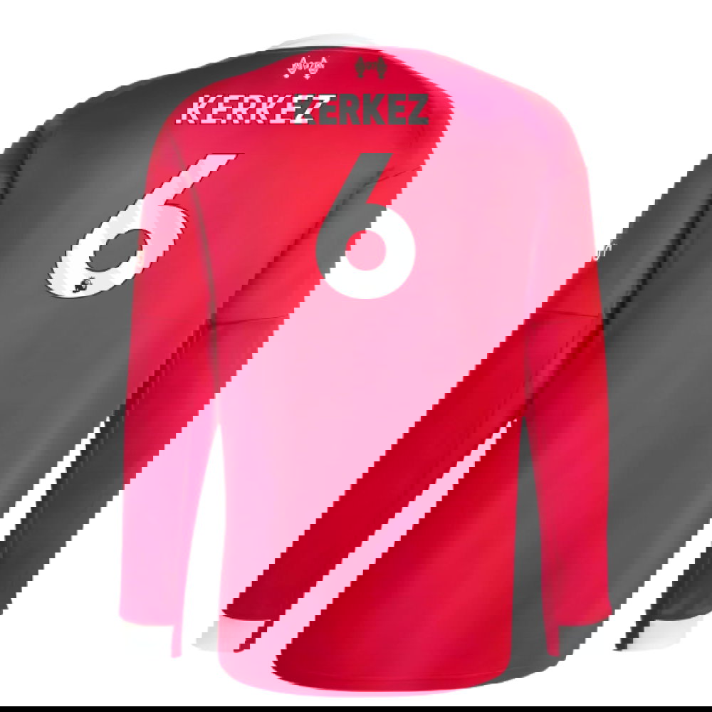 2025-2026 Liverpool Long Sleeve Home Shirt (Kerkez 6)