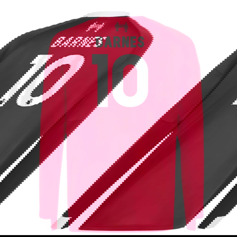 2025-2026 Liverpool Long Sleeve Home Shirt (Kids) (Barnes 10)