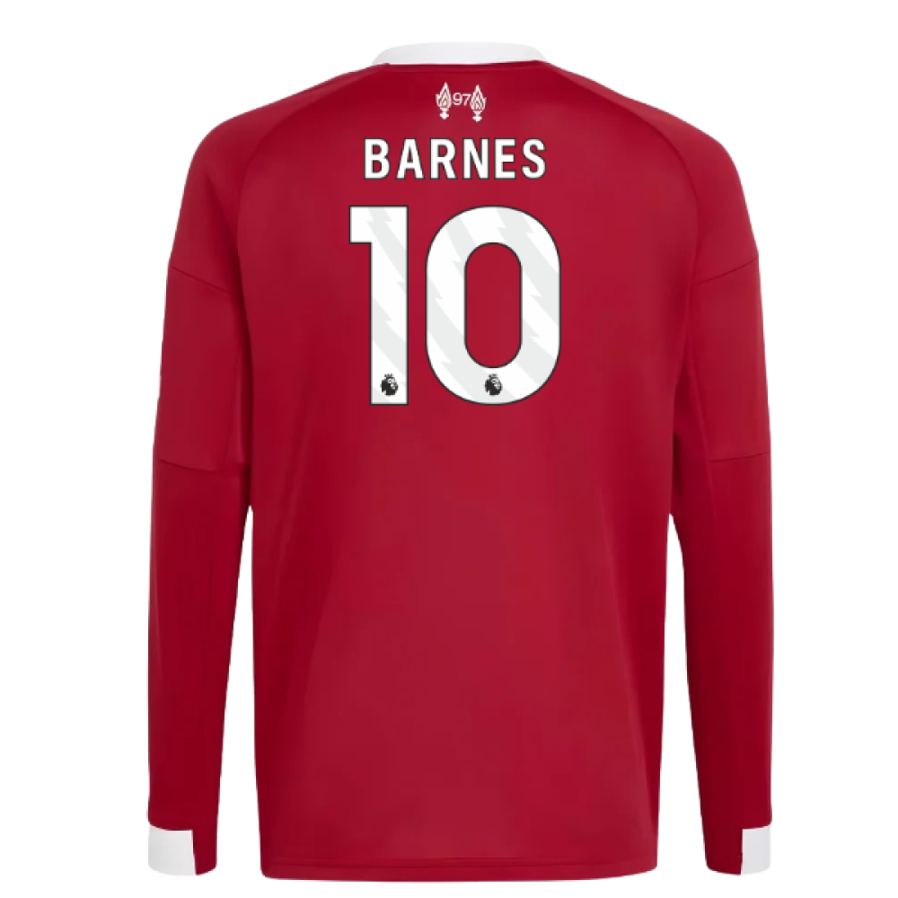 2025-2026 Liverpool Long Sleeve Home Shirt (Kids) (Barnes 10)
