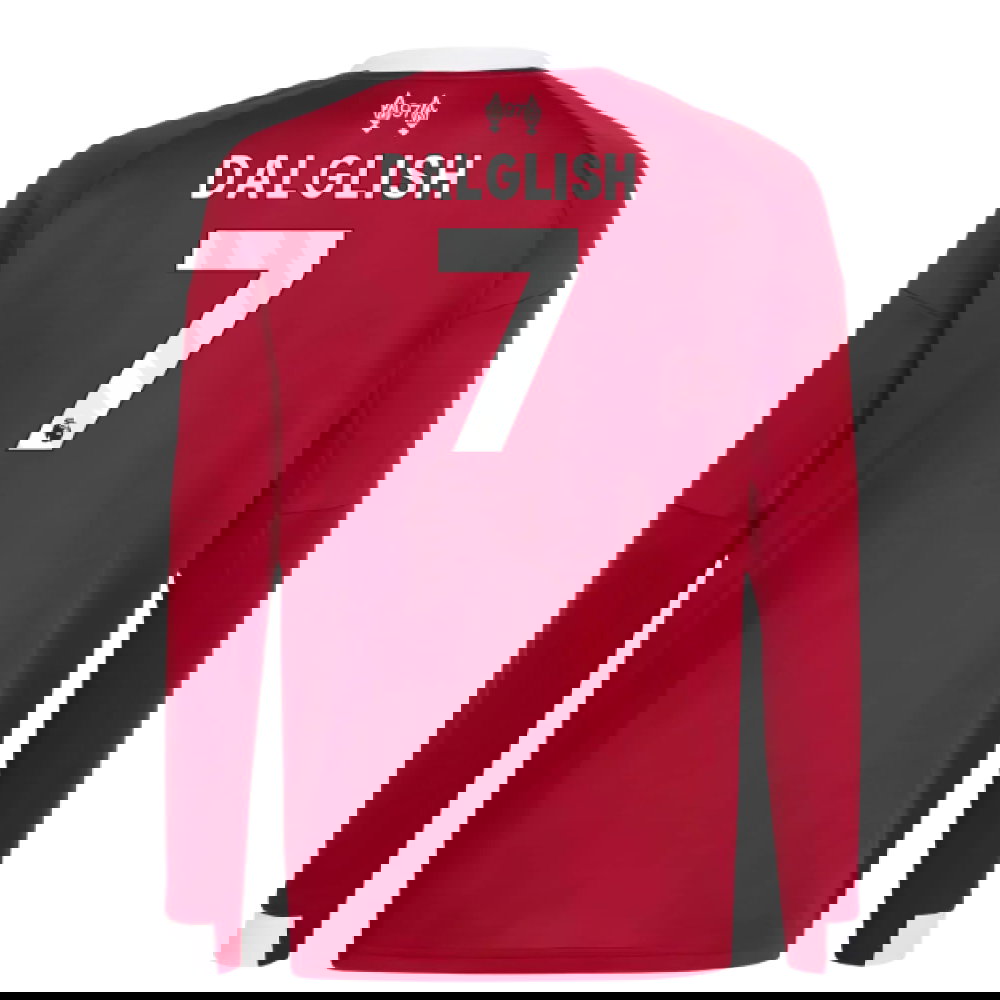 2025-2026 Liverpool Long Sleeve Home Shirt (Kids) (Dalglish 7)