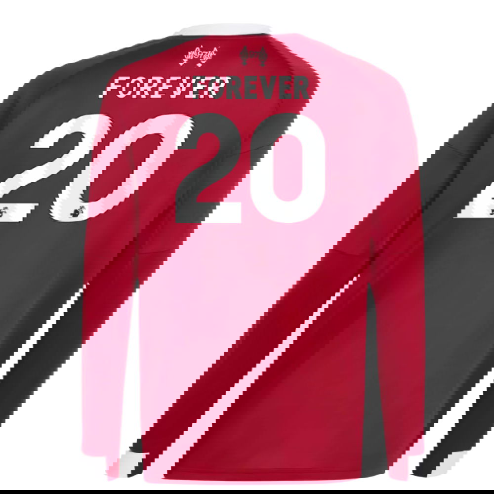 2025-2026 Liverpool Long Sleeve Home Shirt (Kids) (Forever 20)