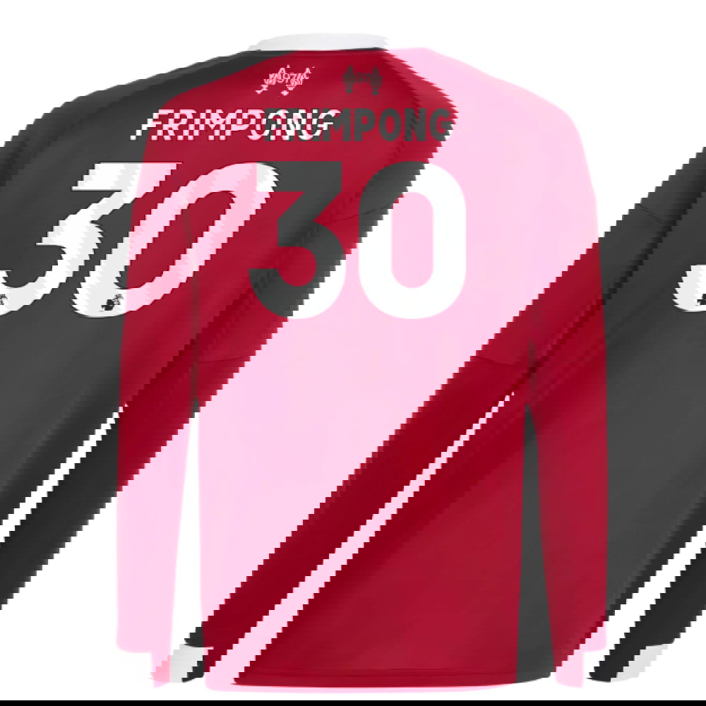 2025-2026 Liverpool Long Sleeve Home Shirt (Kids) (Frimpong 30)