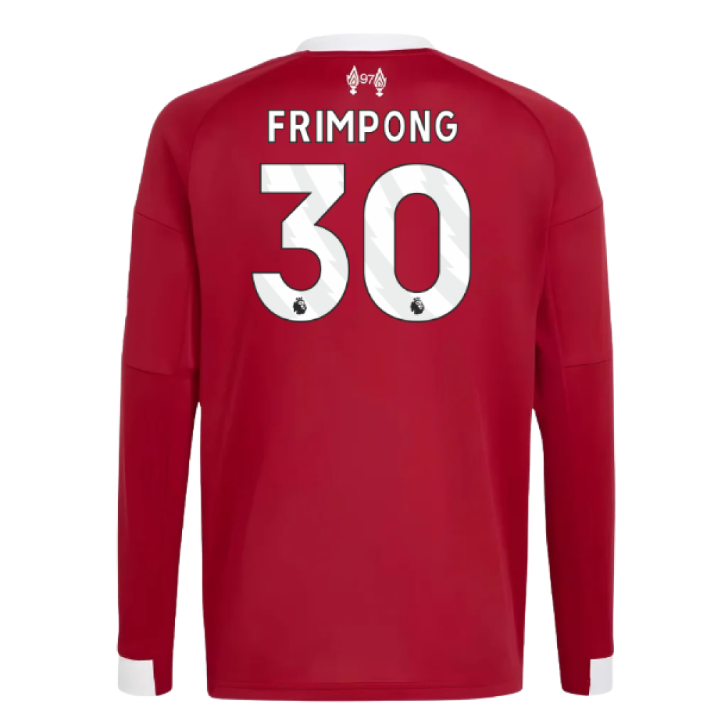 2025-2026 Liverpool Long Sleeve Home Shirt (Kids) (Frimpong 30)