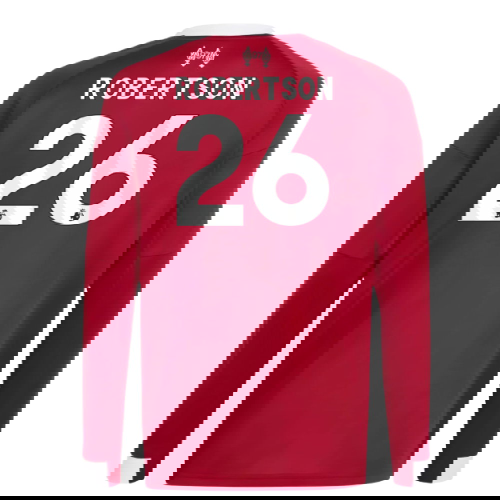 2025-2026 Liverpool Long Sleeve Home Shirt (Kids) (Robertson 26)