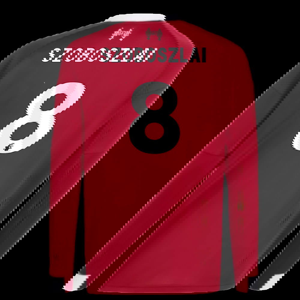 2025-2026 Liverpool Long Sleeve Home Shirt (Kids) (Szoboszlai 8)