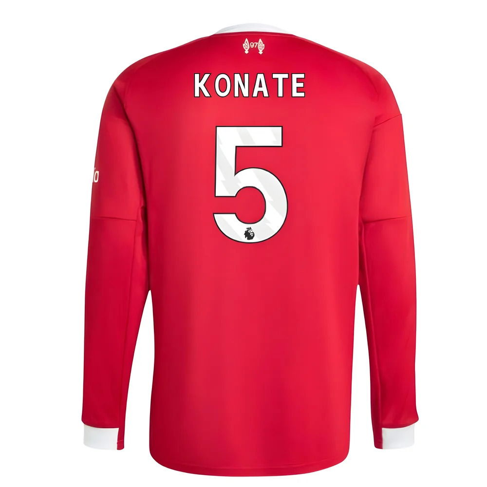 2025-2026 Liverpool Long Sleeve Home Shirt (Konate 5)